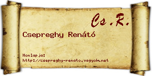 Csepreghy Renátó névjegykártya
