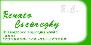 renato csepreghy business card