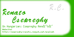 renato csepreghy business card